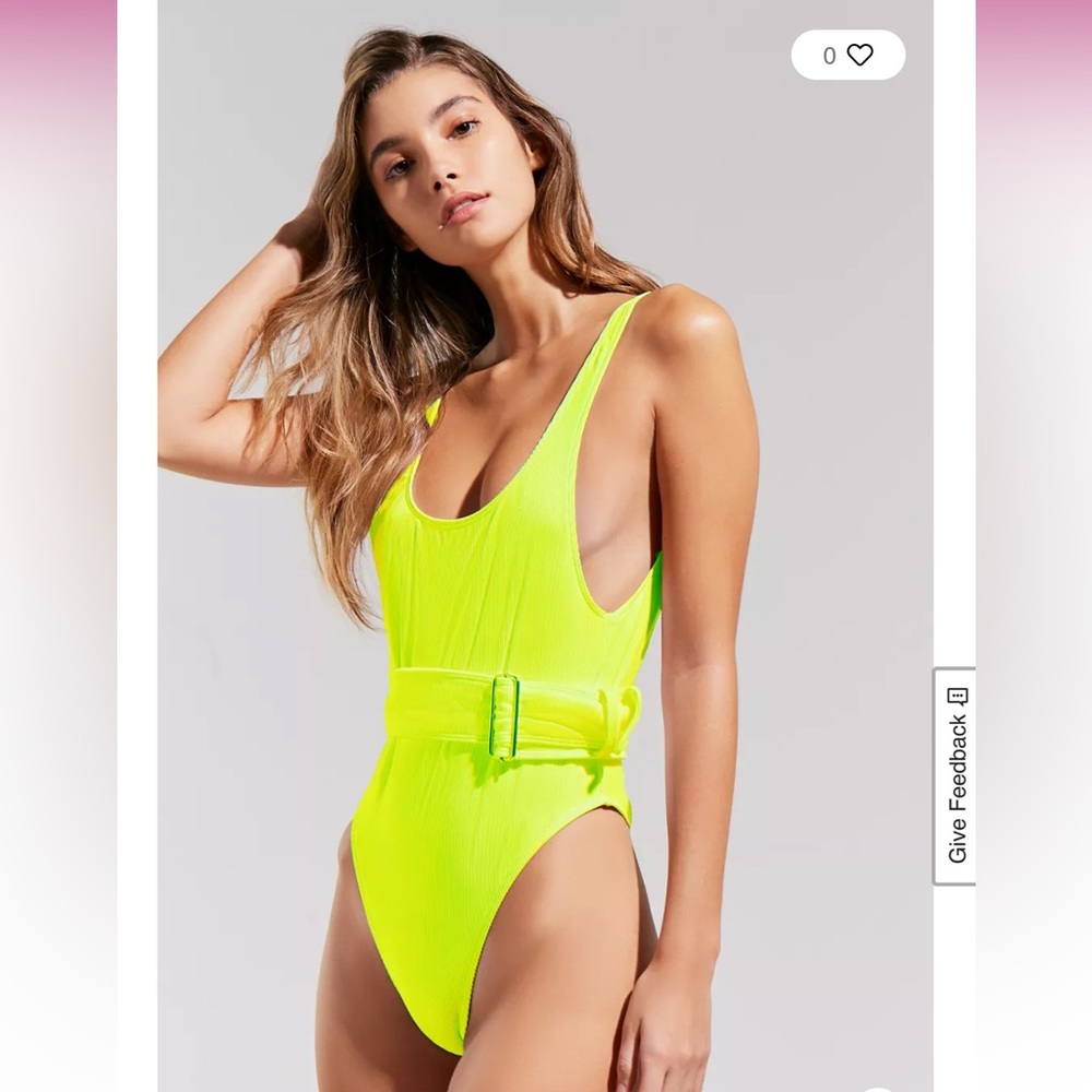 Out From Under Alli Belted High Cut One-Piece Swimsuit